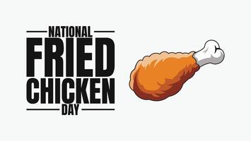 Golden Goodness, Honoring National Fried Chicken Day vector