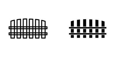 white picket fence Icon set. Symbol isolated white background. illustration. color editable. vector