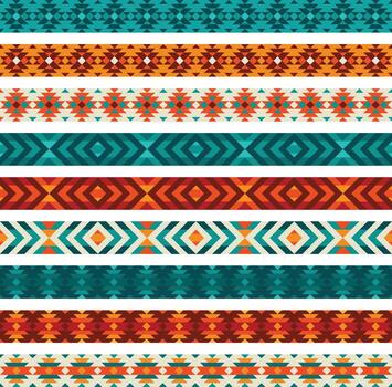 native american inspired geometric pattern border patterns vector