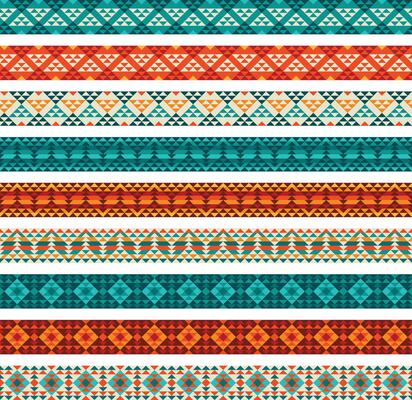 american southwest decorative geometric pattern border patterns
