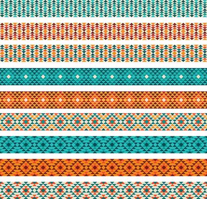 american southwest inspired geometric pattern border patterns