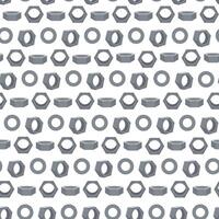 gray nuts and bolts pattern vector