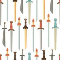 Colorful swords pattern design vector