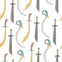 Colorful sword pattern design vector
