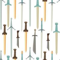 Colorful swords pattern for design vector