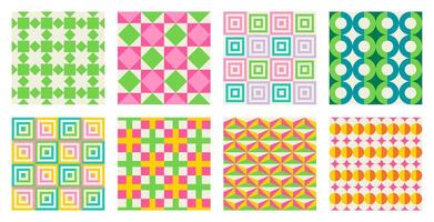 Colorful geometric pattern designs vector