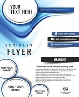 Design template for a business flyer vector
