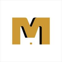 Abstract letter M logotype. Modern logo idea sign. Universal emblem icon vector