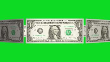 American money 100 US Dollar cash 3d Animation. Money animation on Green screen. USA Hundred Dollar Banknotes in circular movement video