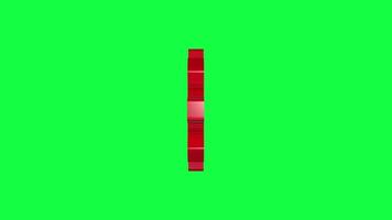 Gear Animated 3D Icon with green screen background video