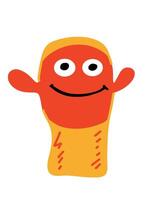 joyful animated character illustration vector