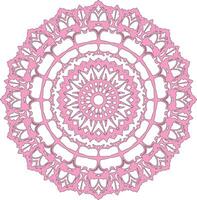 Detailed Circular Pattern in Monochrome vector