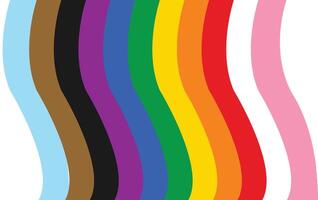 Progress Pride Flag Representation A Symbol of Inclusion and Unity vector