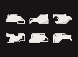 Futuristic HUD elements. Hud interface set. design vector