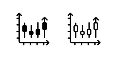 A sleek icon set representing stock charts, price trends, and investment indicators. vector