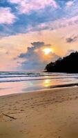 the sun sets on the beach in costa rica video