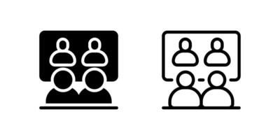 Remote meeting icons including calls, teamwork, and digital collaboration. vector