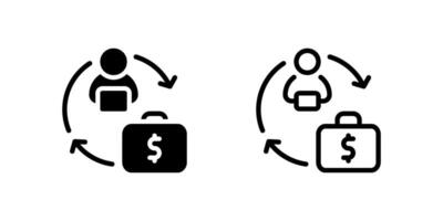 A clean icon set representing gig economy concepts, freelance tasks, and flexible income streams. vector