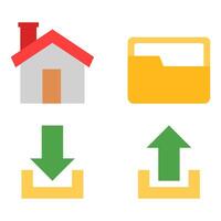 File Transfer Icon Set vector