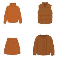 Autumn Warm Clothing Collection vector