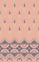 Geometric pattern design in soft colors vector