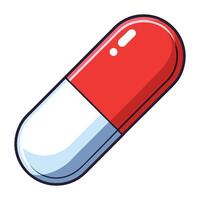 Capsule pill on white background vector