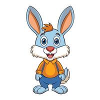 Cute cartoon Rabbit on white background vector