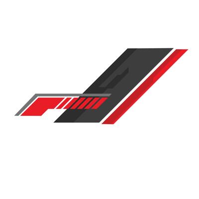 Modern and sporty car livery sticker designs feature a combination of bold lines, geometric shapes and abstract elements.