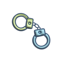 Adorable 3D Security and Arrest Symbols png