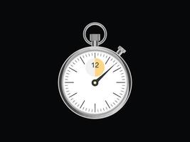 retro pocket watch isolated on black background vector
