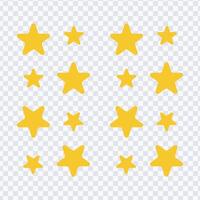 Yellow stars flat elements illustration vector