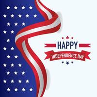 Independence Day festive ribbon design vector