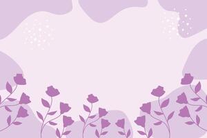 Purple floral background with soft shapes vector