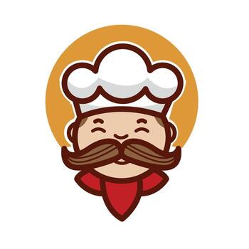 chef logo design vector