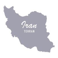 Iran map with tehran label illustration vector
