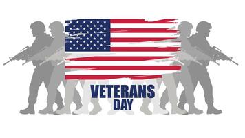 Happy Veterans Day United States of America background. vector