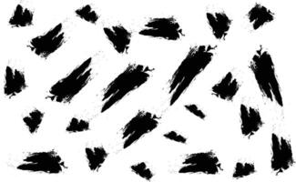 Black Brush Strokes Grunge Texture Abstract Background Pattern vector