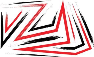 Red and Black Grunge Brush Stroke Abstract Background vector