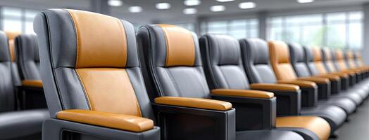 Rows of seats in an auditorium photo