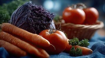 A basket of vegetables photo