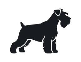 Silhouette of a Miniature Schnauzer Dog vector