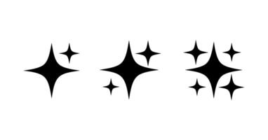 Set of Sparkling Star Icons vector