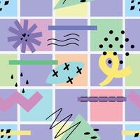 Pop art geometric seamless pattern. Illustration for printing, backgrounds, covers and packaging. Image can be used for greeting cards, posters and textile. Isolated on white background. vector