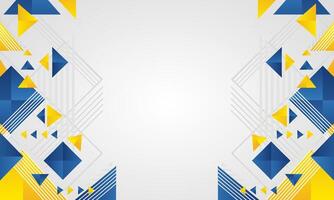 Modern Geometric Abstract Background with Blue and Yellow Triangle Pattern vector