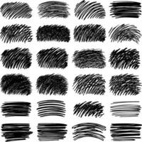 A versatile set of hand-drawn scribble textures. vector