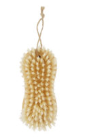 Cleaning brush with hanging rope cut out isolated transparent background png