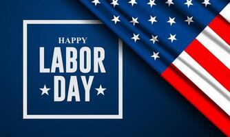 Labor Day celebration with flag vector