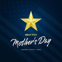 Gold Star Mother's Day graphic vector