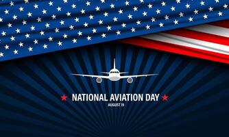 banner event for National Aviation Day August 19th vector