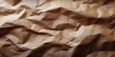Crumpled brown paper texture used as a background for design projects photo